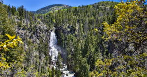 Steamboat Springs, CO waterfall in the mountains